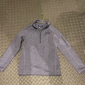 PATAGONIA Purple Wool Zip Sweater Size XS